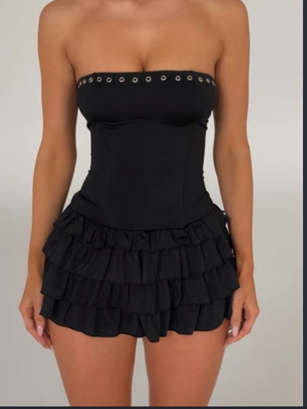Outcast Pippa Mini Dress Medium Black NWT Corset